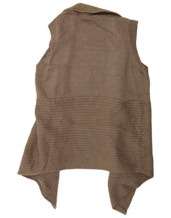 Marks & Spencer Damen ärmelloser offener Cardigan-Pullover UK 22 3XL Braun