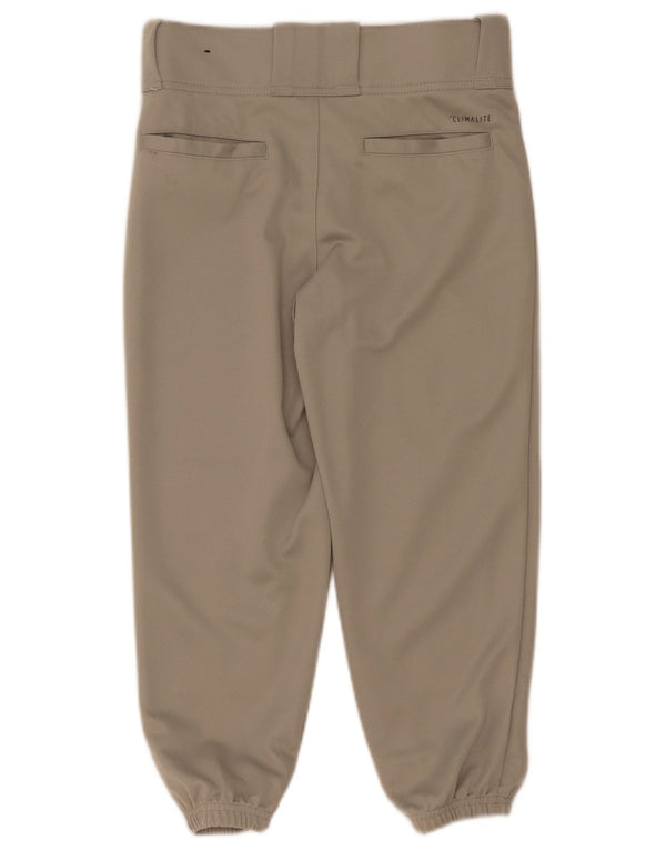 Adidas Jungen Capri-Trainingshose, Jogger, 8–9 Jahre, Größe S, grau, Polyester