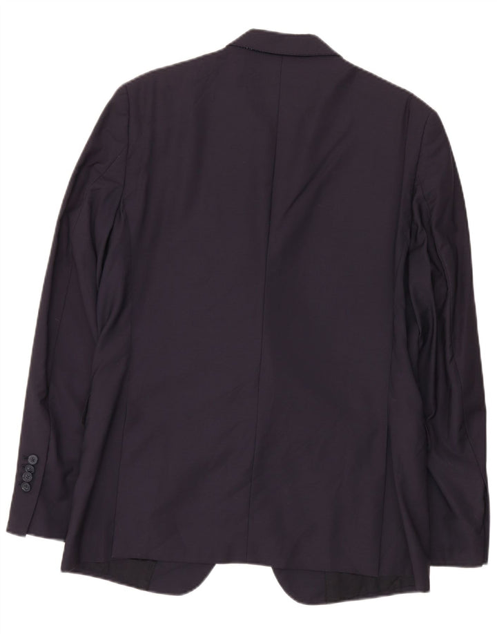 Massimo Dutti Herren-Blazer mit 2 Knöpfen, EU 52, große marineblaue Wolle