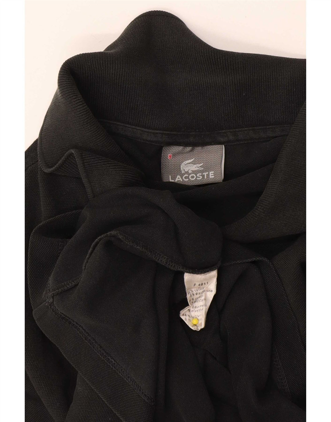 Lacoste Herren-Poloshirt, Größe 8 3XL, schwarze Baumwolle