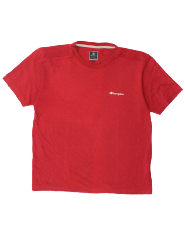 Champion Herren T-Shirt Top Large Rot Baumwolle
