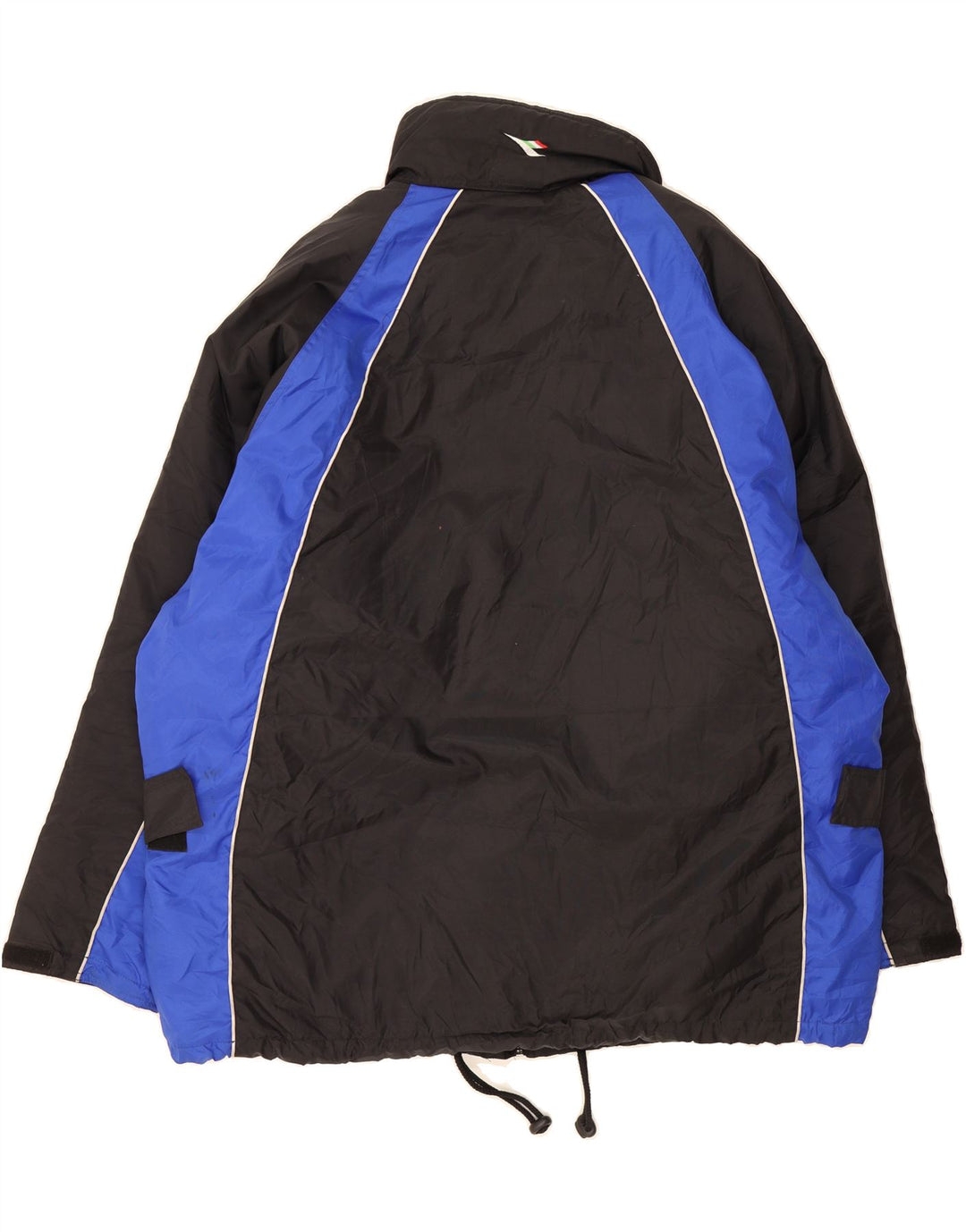 DIADORA Herren-Windbreaker-Jacke, UK 46 3XL, schwarzes Colourblock-Polyamid