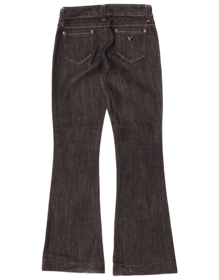 Guess Schlagjeans für Damen, W29, L32, schwarze Baumwolle