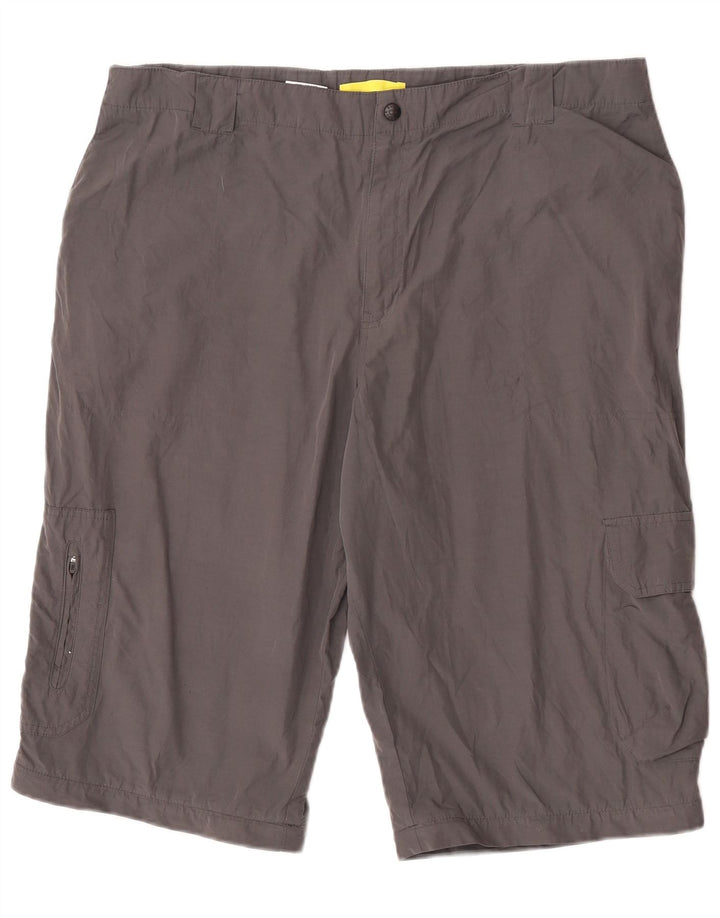 Marks & Spencer Herren Blue Harbor Cargo Shorts W40 XL Graues Polyamid