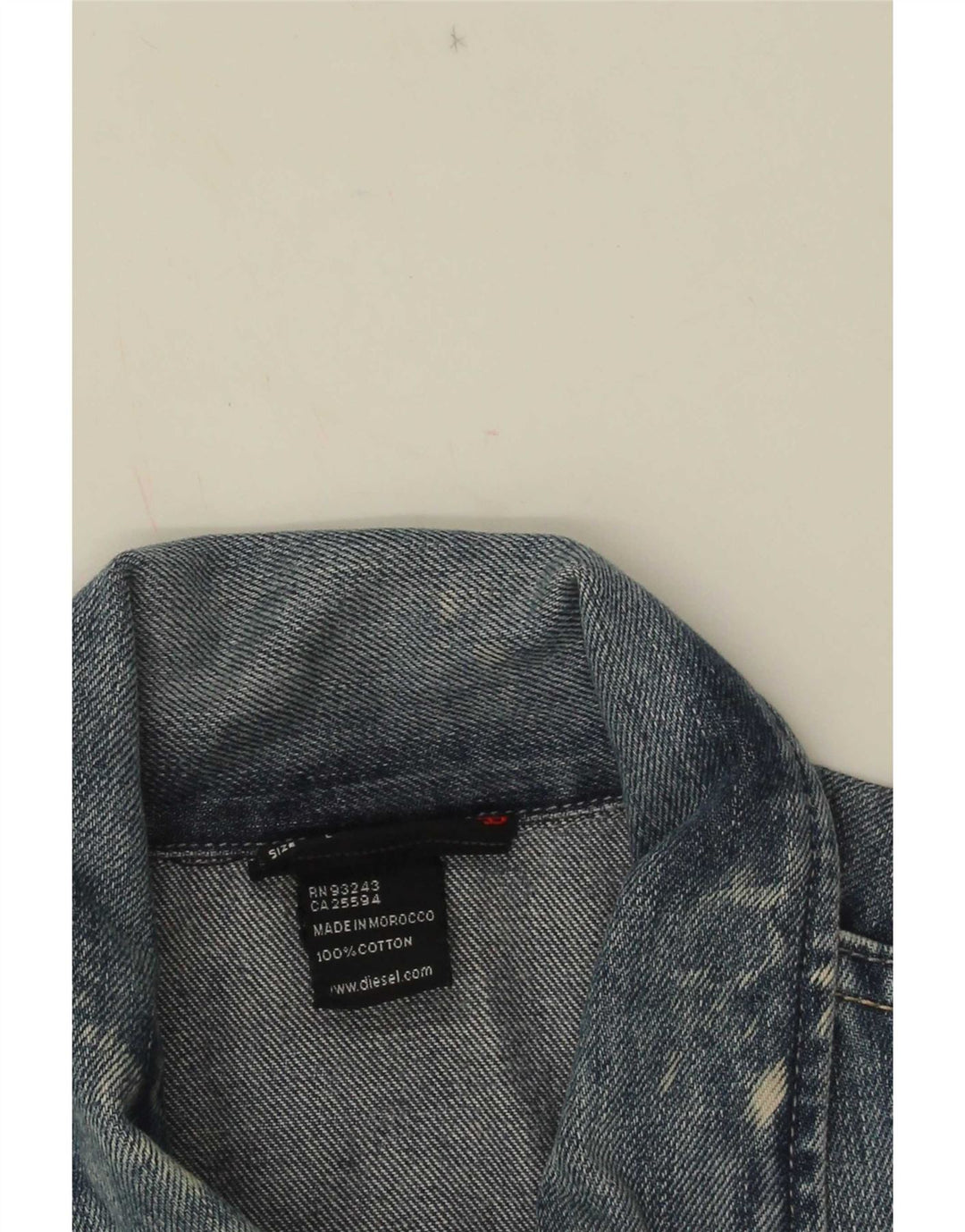 Diesel Herren Jeansweste UK 40 Large Blau Baumwolle