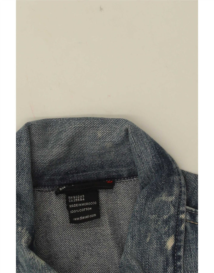 Diesel Herren Jeansweste UK 40 Large Blau Baumwolle
