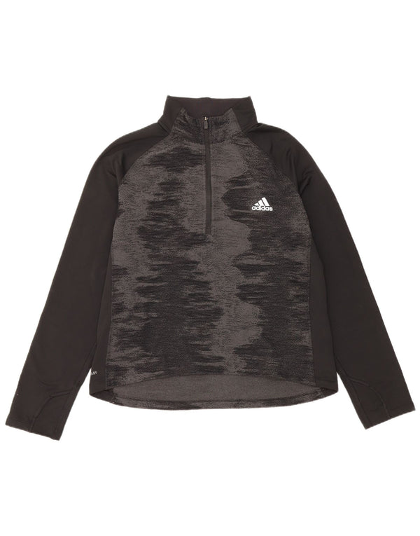 Adidas Damen Aeroready Top Langarm UK 16/18 Large Schwarz Camouflage