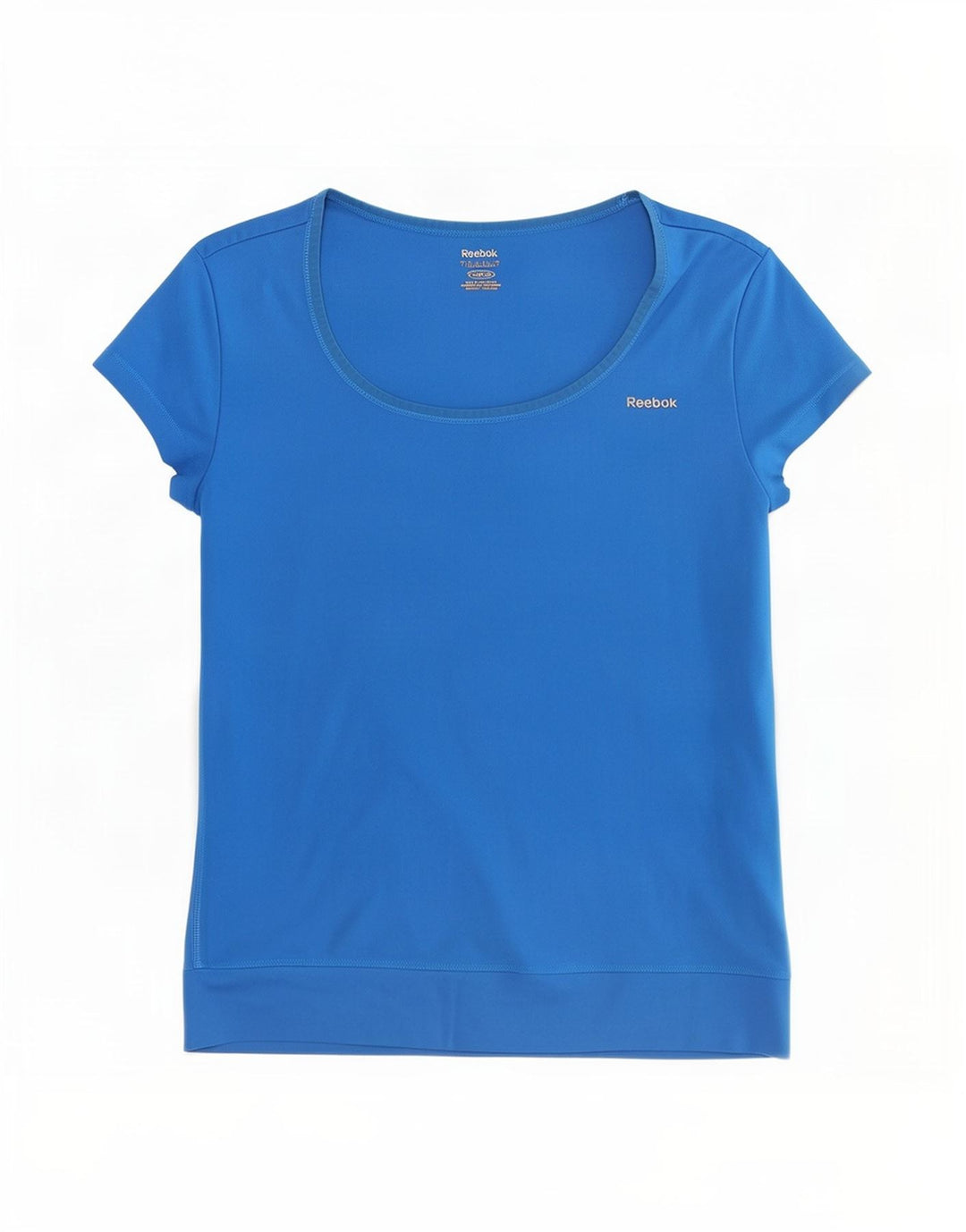 Reebok Damen T-Shirt Top UK 8/10 Small Blau Polyester