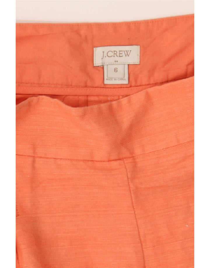 J. CREW Womens Casual Shorts US 6 Medium W30 Orange Cotton Vintage J. Crew and Second-Hand J. Crew from Messina Hembry 