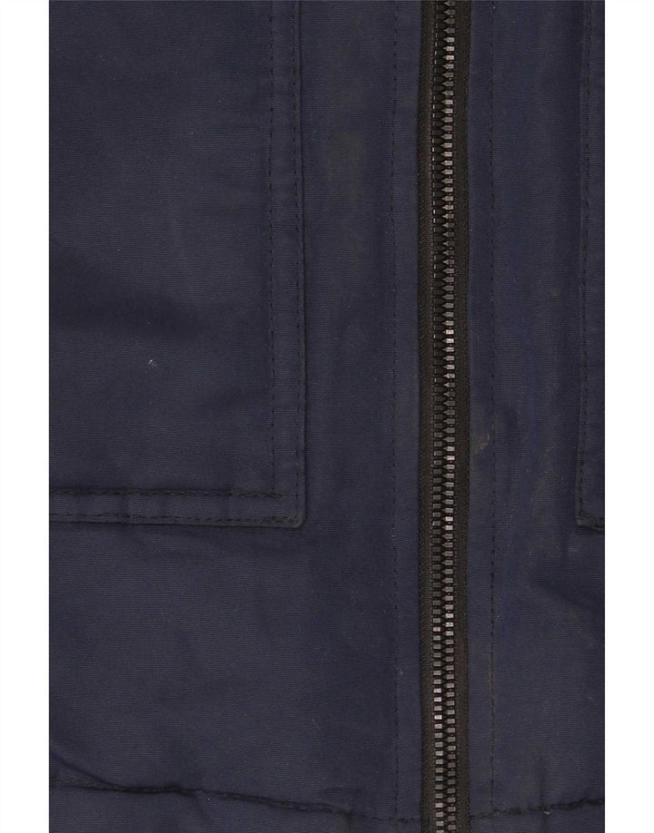 Jack & Jones Wattierter Jungenmantel mit Kapuze, 13–14 Jahre, Marineblau, Polyester