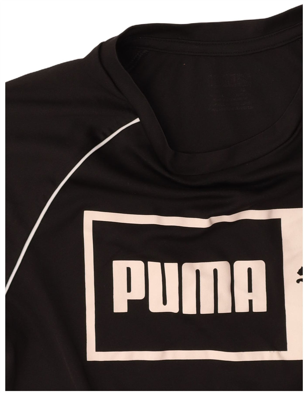 PUMA Damen Graphic T-Shirt Top UK 10 Small Schwarz