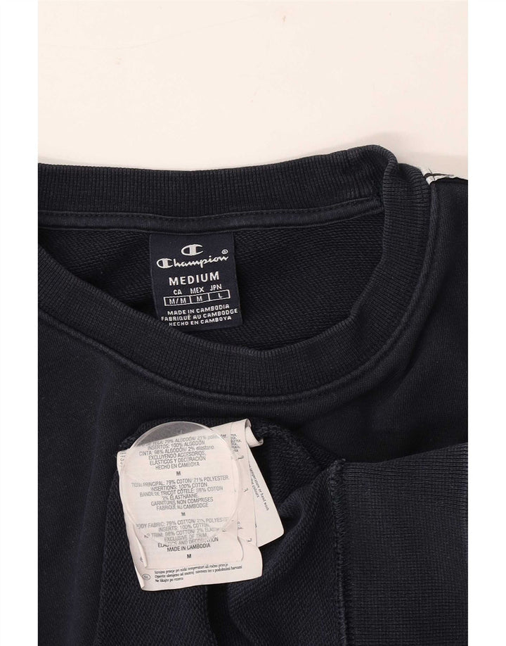 Champion Herren-Sweatshirt mit Grafik, mittelgroß, marineblau, Colourblock-Baumwolle