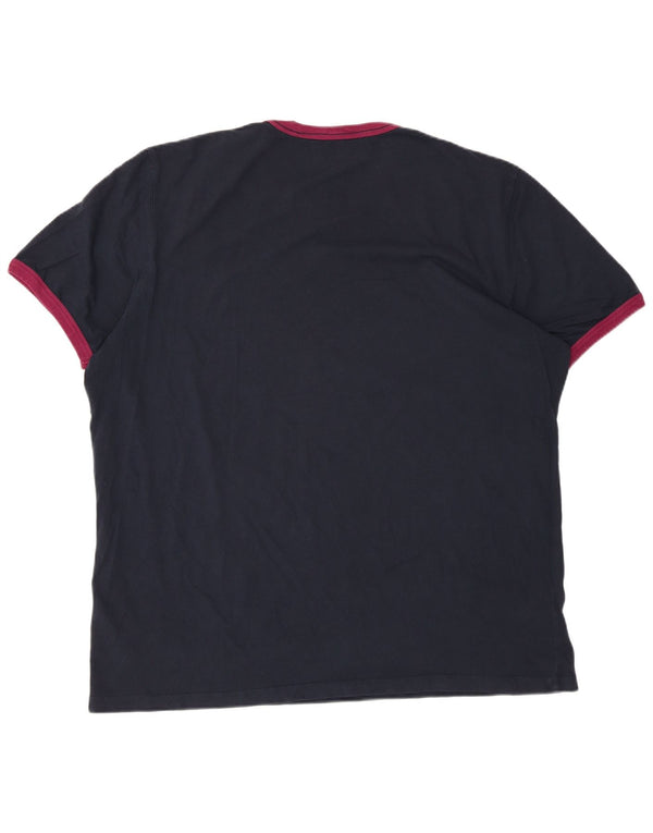 Timberland Herren-T-Shirt mit normaler Passform und Grafik, XL, Marineblau, Farbblock