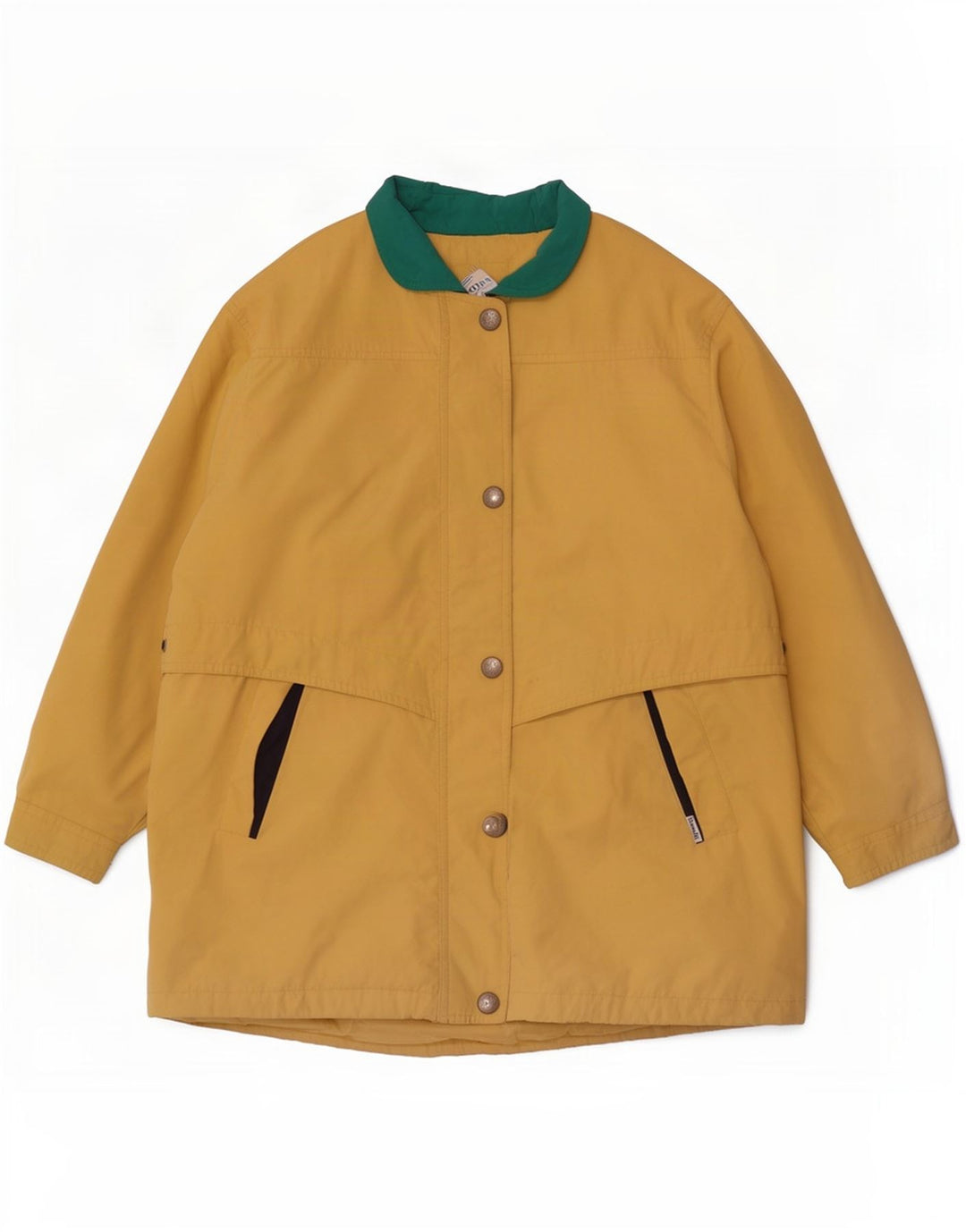 Goldix Damen-Windbreaker-Mantel EU 46 XL Gelber Farbblock