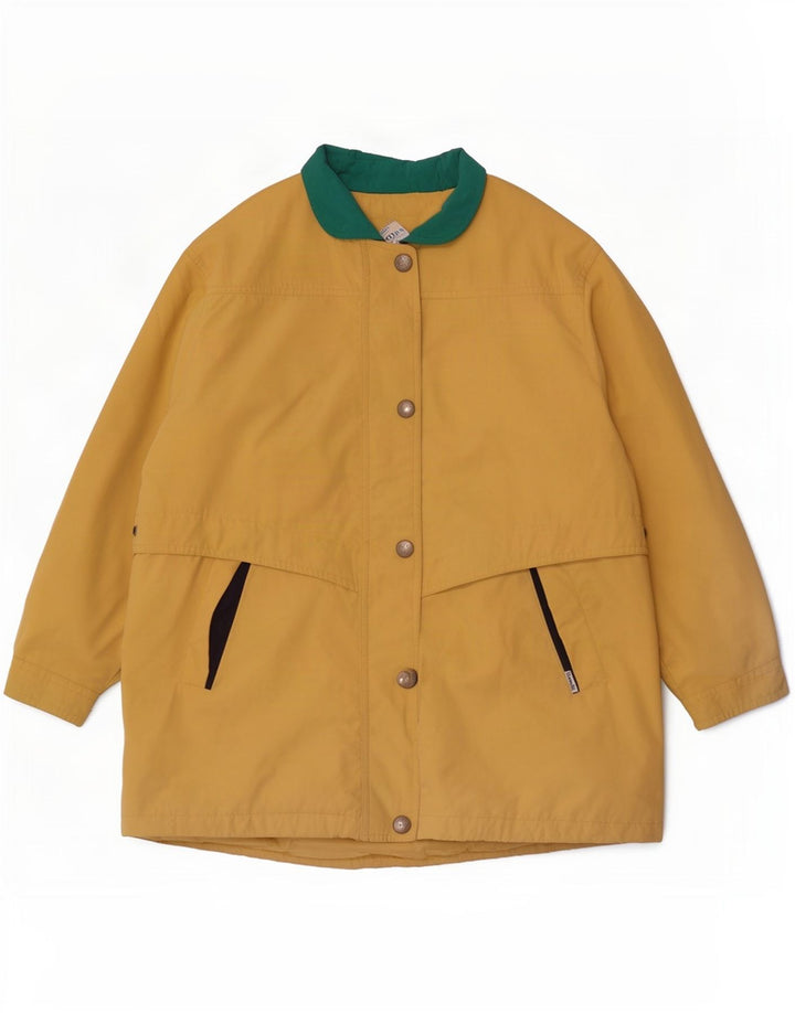 Goldix Damen-Windbreaker-Mantel EU 46 XL Gelber Farbblock