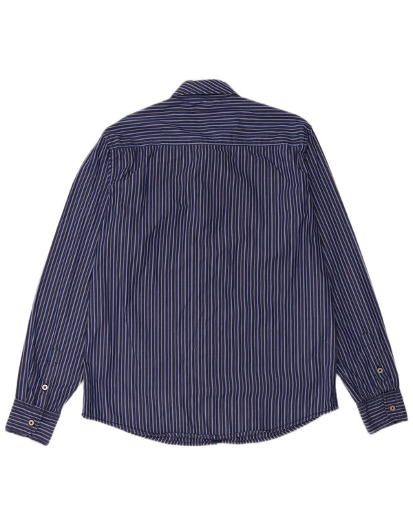Tommy Hilfiger Herrenhemd XL blau gestreift aus Baumwolle