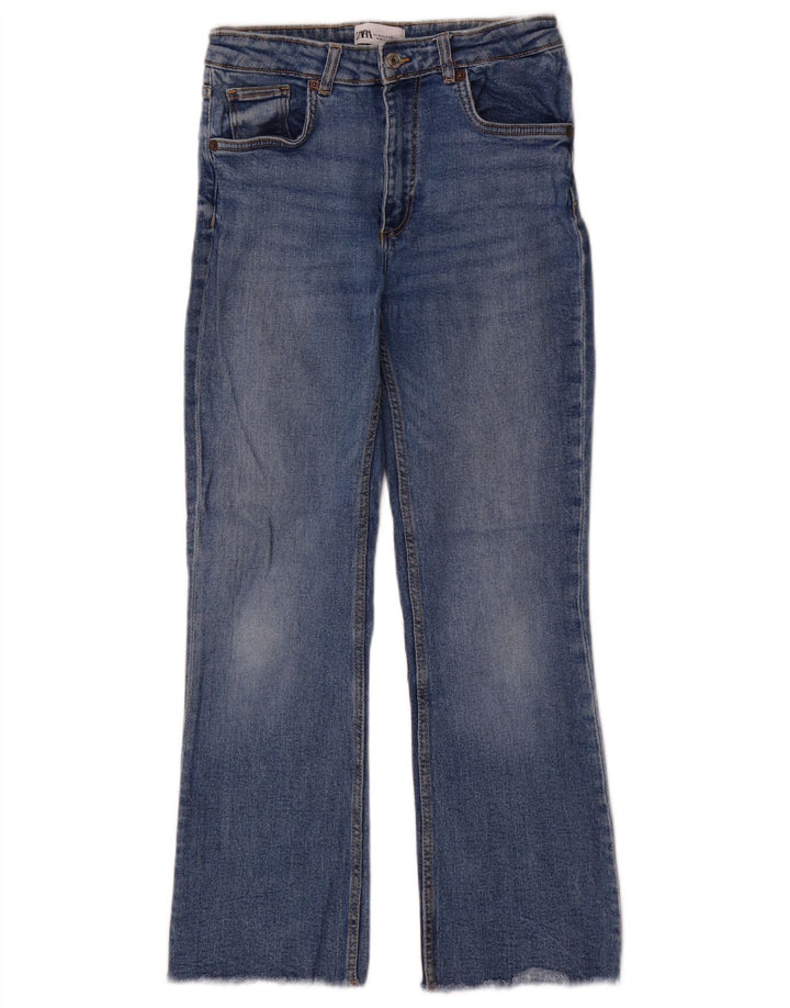 Zara Damen Bootcut Jeans EU 38 Small W28 L27 Blau