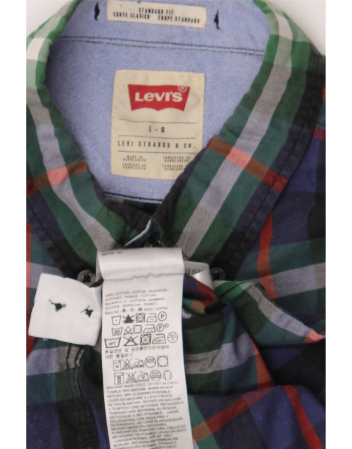 Levi's Herren-Hemd in Standard-Passform, groß, mehrfarbig, kariert, Baumwolle