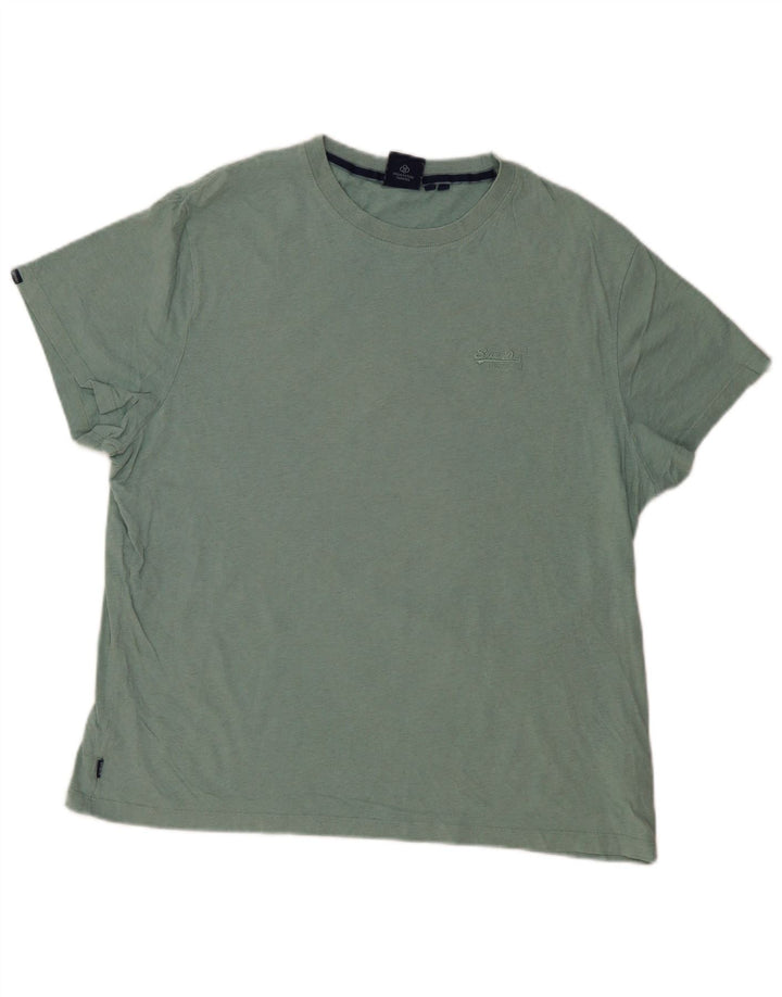 Superdry Herren T-Shirt Top 2XL Grüne Baumwolle