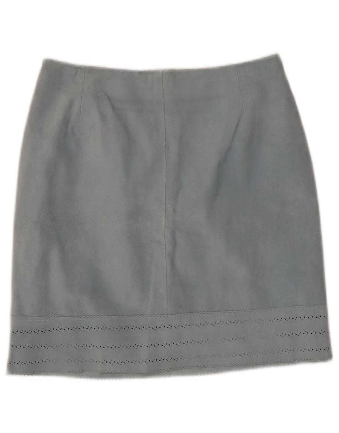 Vintage Damen Lederrock IT 42 Medium W27 Blaues Leder