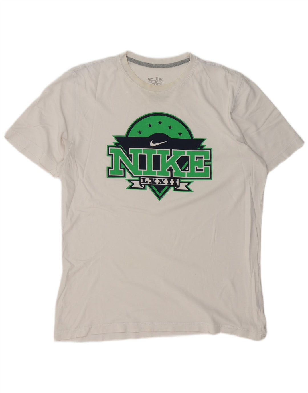 NIKE Herren Coupe Standard Standard Fit Grafik-T-Shirt-Oberteil, Größe L, Weiß