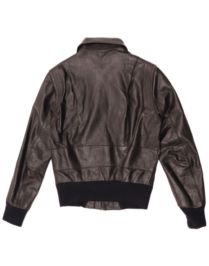 Vintage Herren Bomberjacke UK 34 XS Schwarz