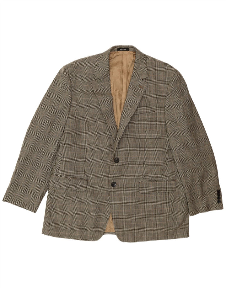 Polo Ralph Lauren Herren-Blazer mit 2 Knöpfen, UK 44, 2XL, beige Hahnentrittmuster