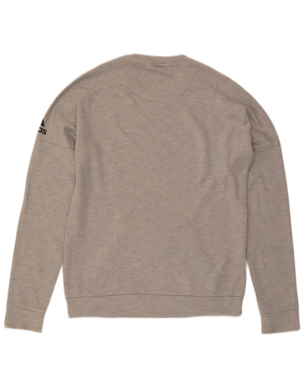 Adidas Herren Graphic Loose Fit Sweatshirt Pullover Small Grau Baumwolle