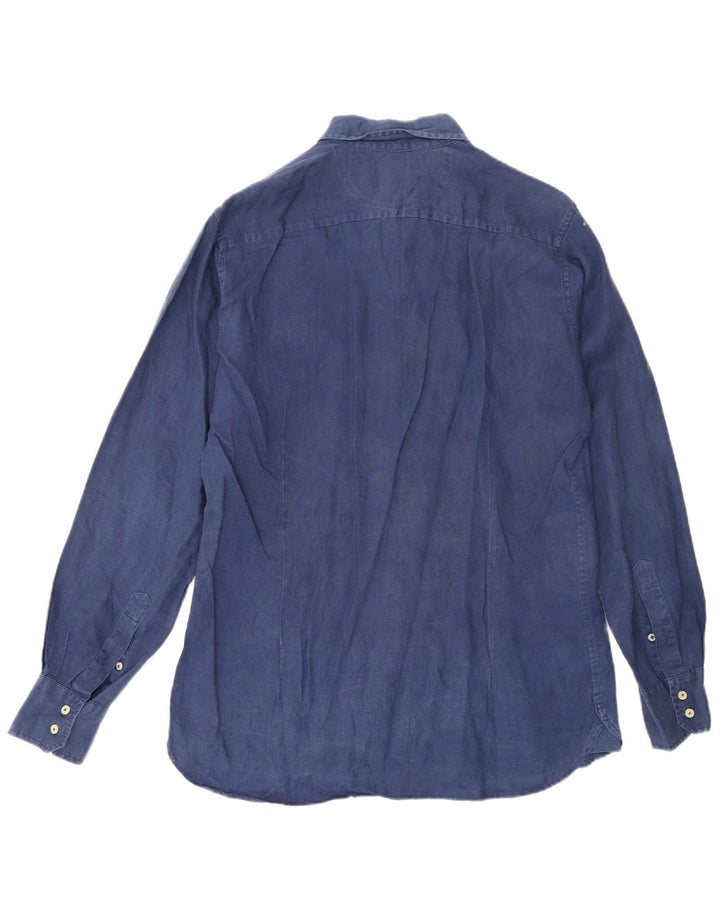 Best Company Herrenhemd Medium Marineblau Leinen