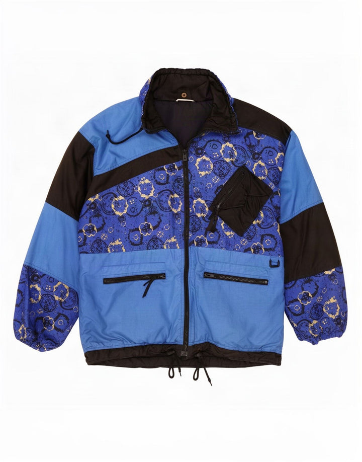 Vintage Herren Skijacke UK 40 Large Blue Colourblock