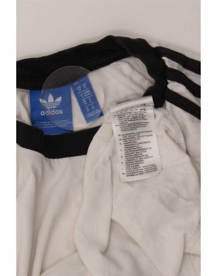 Adidas Herren T-Shirt Top Mittelweiß Colourblock Baumwolle