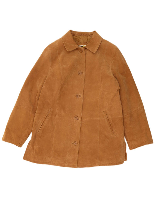 Marcel Clair Damen Wildlederjacke UK 14 Großes braunes Leder