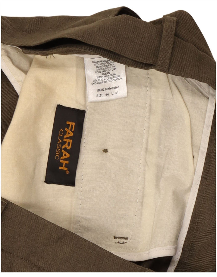 Gerade Chino-Hose für Herren von Farah, W44, L31, Khaki, Polyester