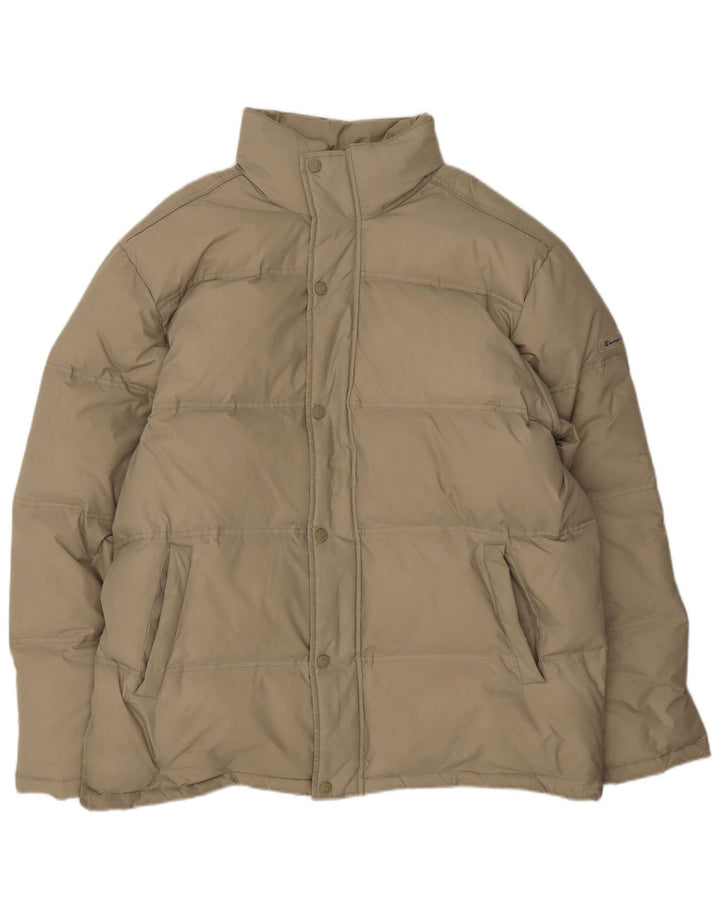 Champion Herren-Jacke mit Kapuze, gepolstert, UK 42, XL, Beige, Polyamid
