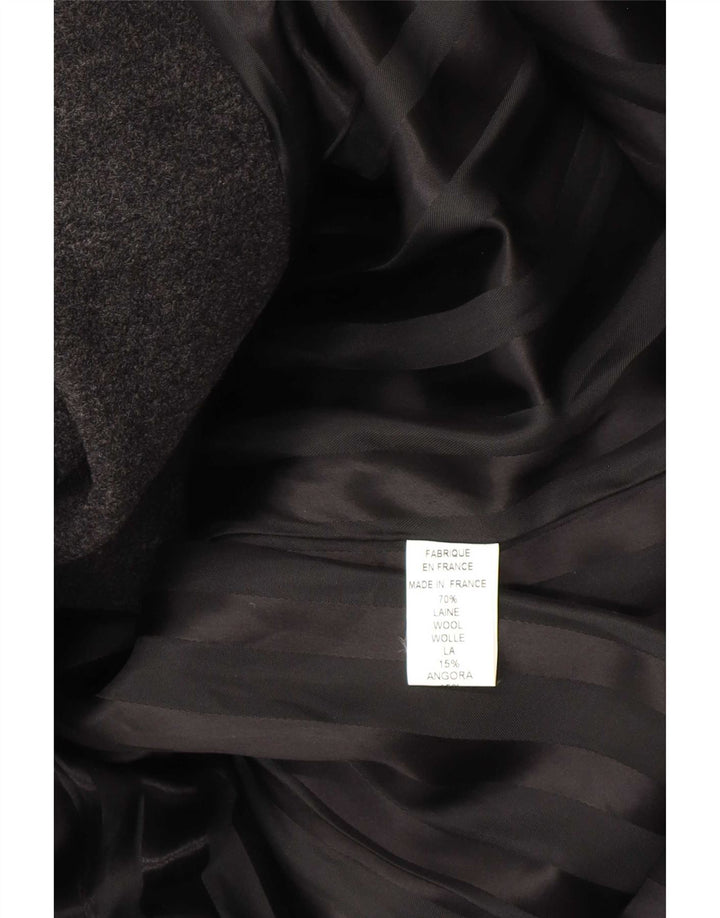Vintage Damen Mantel UK 10 Kleine graue Wolle