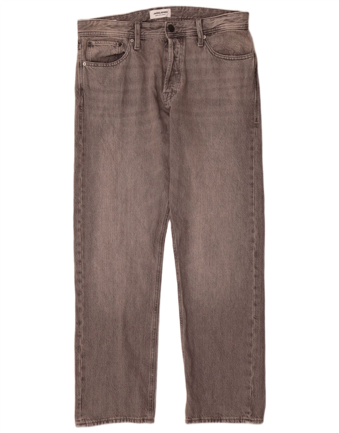 Jack & Jones Mens Slim Jeans W33 L32 Grey Cotton