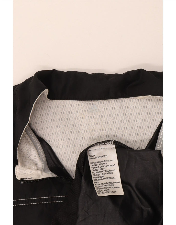 ADIDAS Herren-Trainingsanzug-Top-Jacke, großes schwarzes Polyester