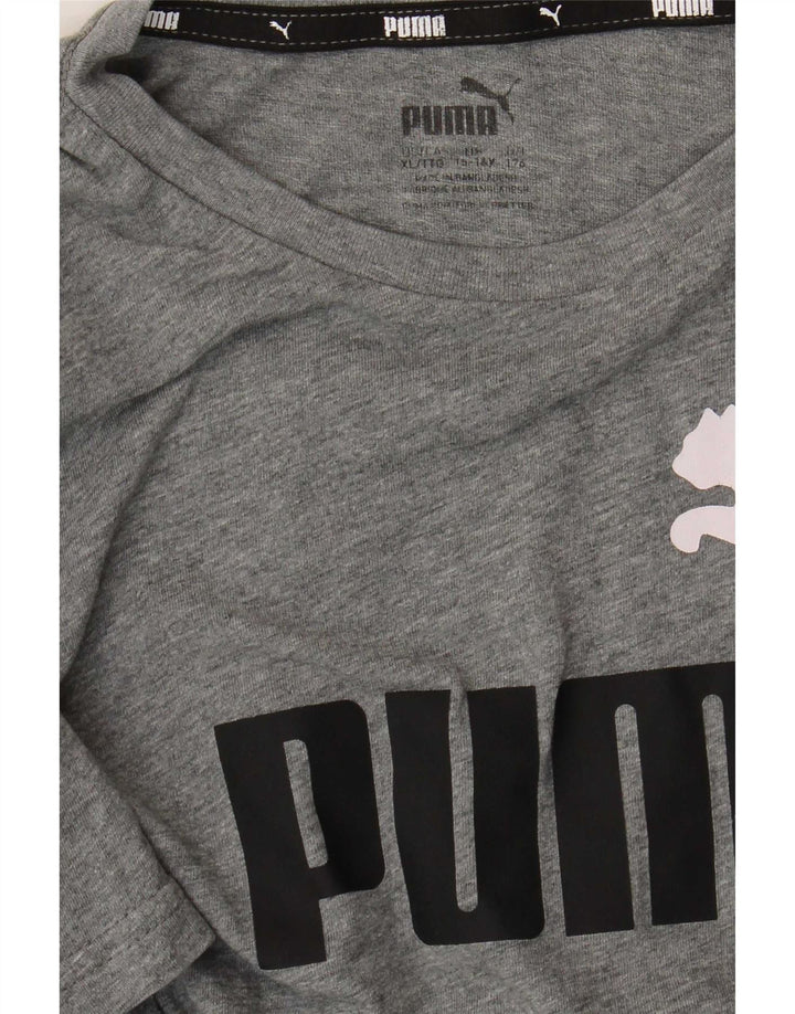 Puma Jungen Graphic T-Shirt Top 15-16 Jahre Grau