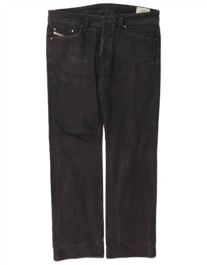 Diesel Herren Viker Straight Jeans W33 L32 Graue Baumwolle