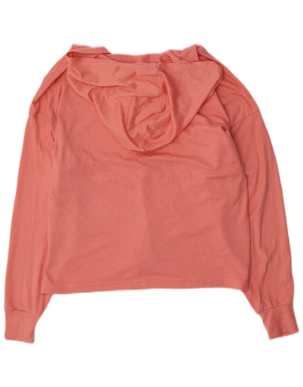 Hurley Womens Hooded Graphic Top Langarm UK 14 Mittelrosa Polyester