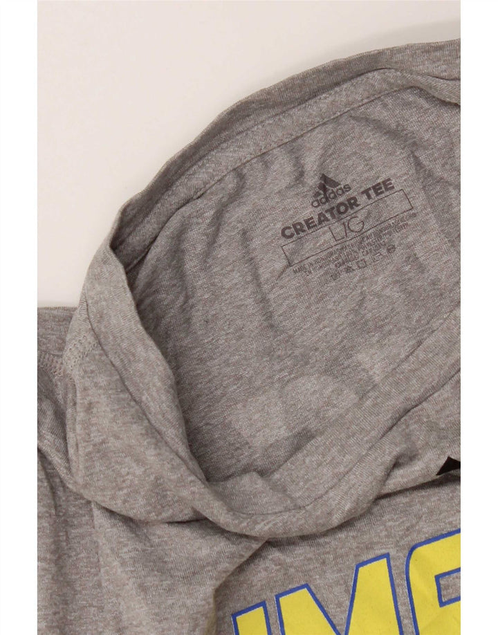 Adidas Herren Limestone Saints Graphic T-Shirt Top Large Grau Polyester