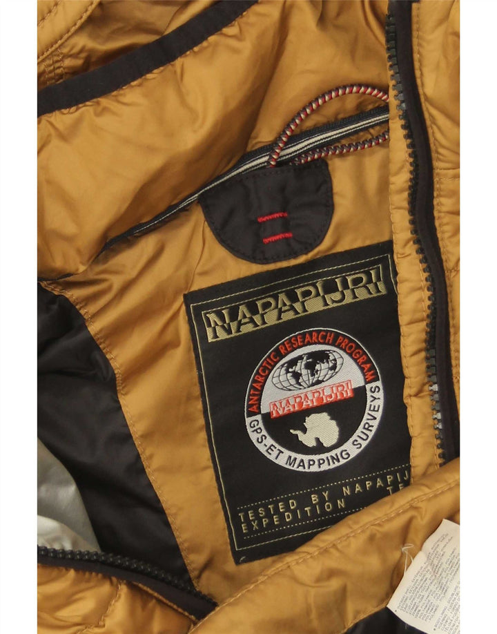 Napapijri Wattierte Damenjacke mit Kapuze, UK 10, Größe S, Gold, Polyester