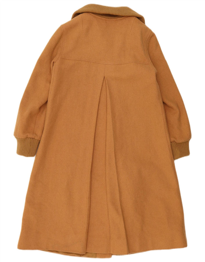 Vintage Damen Mantel UK 14 Mittelbeige Wolle