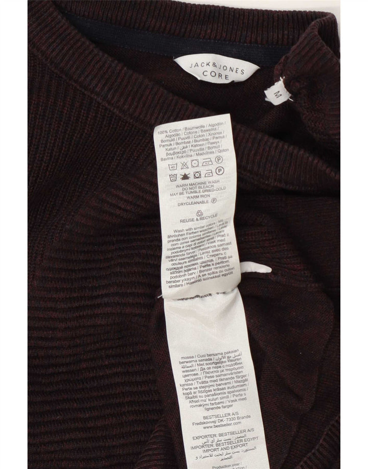 Jack & Jones Herren Core Regular Fit U-Boot-Ausschnitt-Pullover, mittleres Burgunderrot