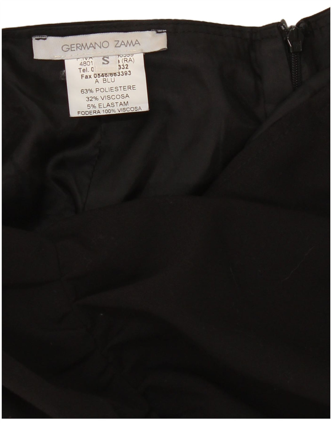 Germano Zama Damen Bleistiftrock Small W28 Schwarz Polyester