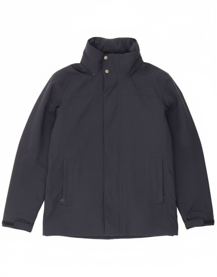 Slam Herren-Windbreakerjacke mit Kapuze, UK 36, Größe S, marineblaues Nylon