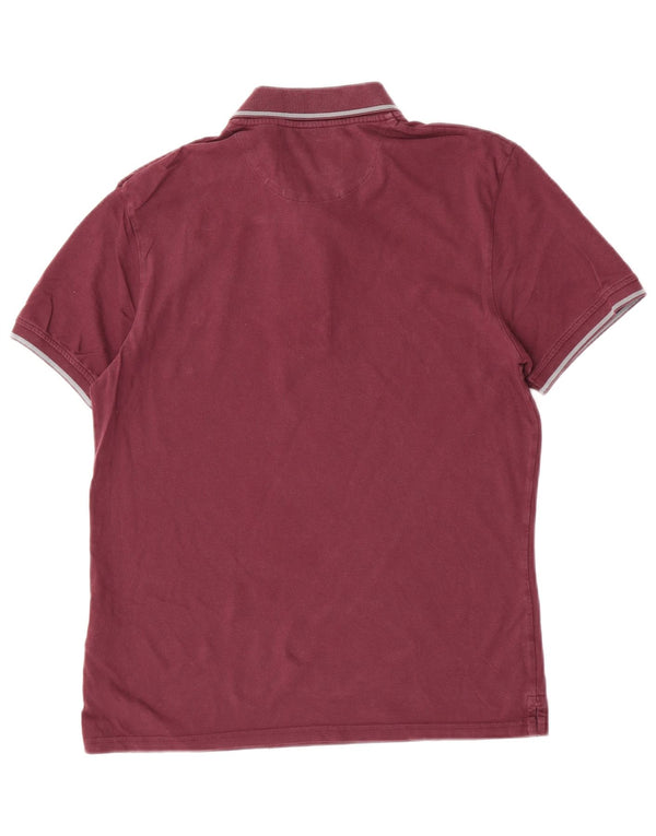 Lyle & Scott Mens Polo Shirt Medium Maroon Cotton