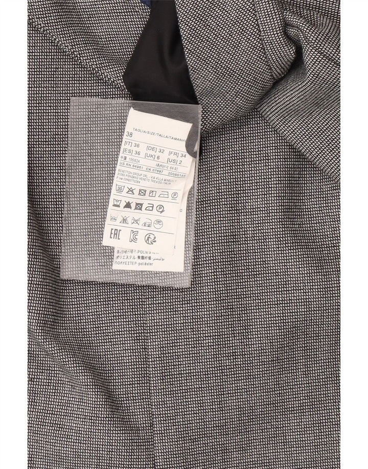 BENETTON Womens Straight Skirt UK 6 XS W26  Grey Polyester Vintage Benetton and Second-Hand Benetton from Messina Hembry 