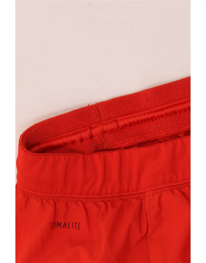 Adidas Herren Climalite Sport Shorts Small Rot Colourblock Polyester