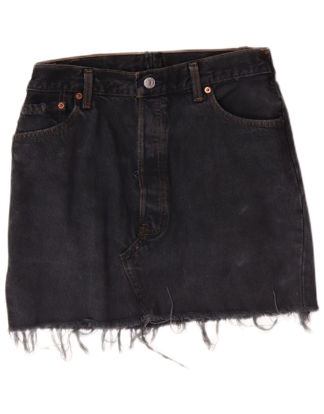 LEVI'S Damen Jeansrock W28 Mittelgrau